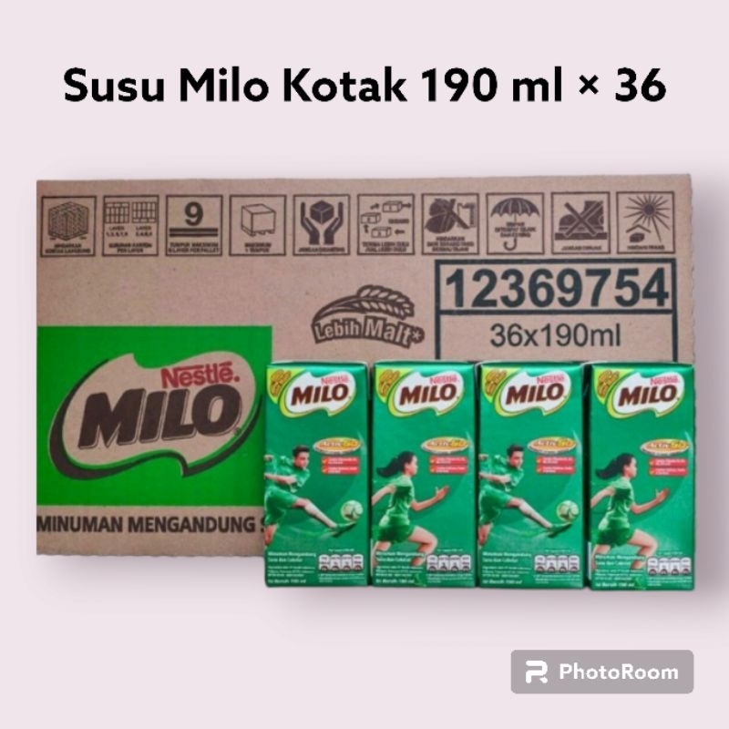 

Milo Kotak 190 ml × 36 1 dus