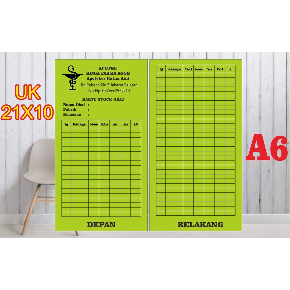 

✨Grosir✨ (CUSTOM KOP)ISI 100 LEMBAR kartu stock barang / Kartu stock Obat/ kartu stock Apotek / custom(nama gelar alamat dan toko dll) buruan