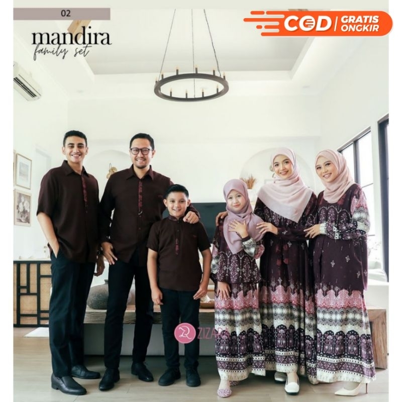 Mandira Family Set Zizara Sarimbit Keluarga 2024 Lebaran Premium