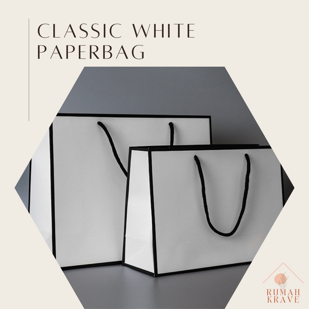 

Terbaru 3.3 RUMAH KRAVE - Paperbag Hitam Putih Elegan Paper Bag Goodie Bag