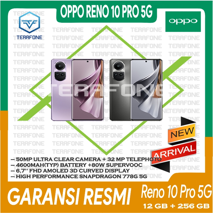 OPPO RENO 10 PRO 5G RAM 12 GB MEMORY 256 GB GARANSI RESMI TERMURAH