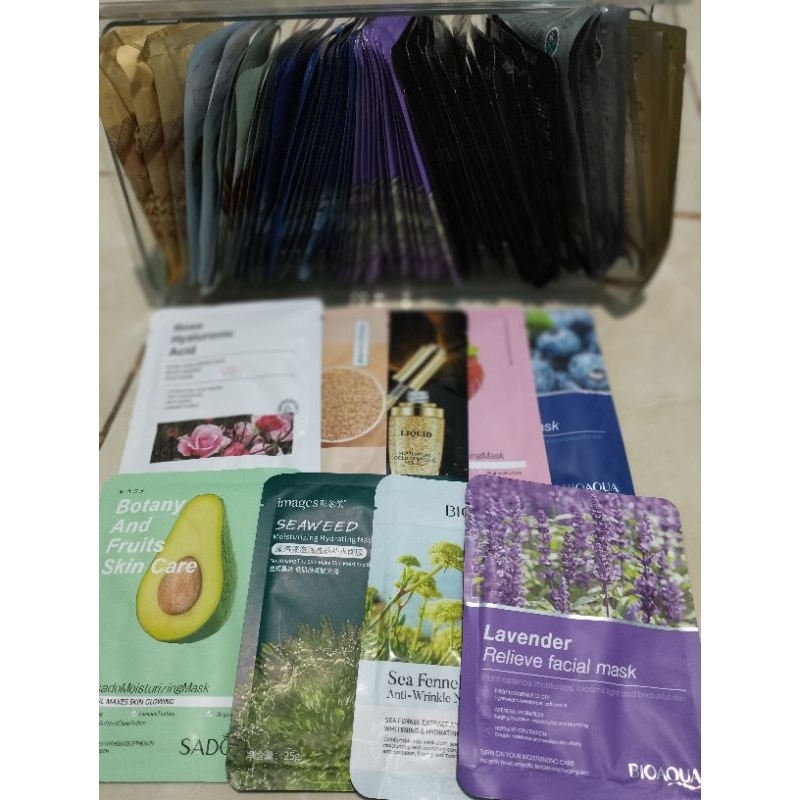 Paket Usaha Sheet Mask 34pcs / Paket Usaha masker muka