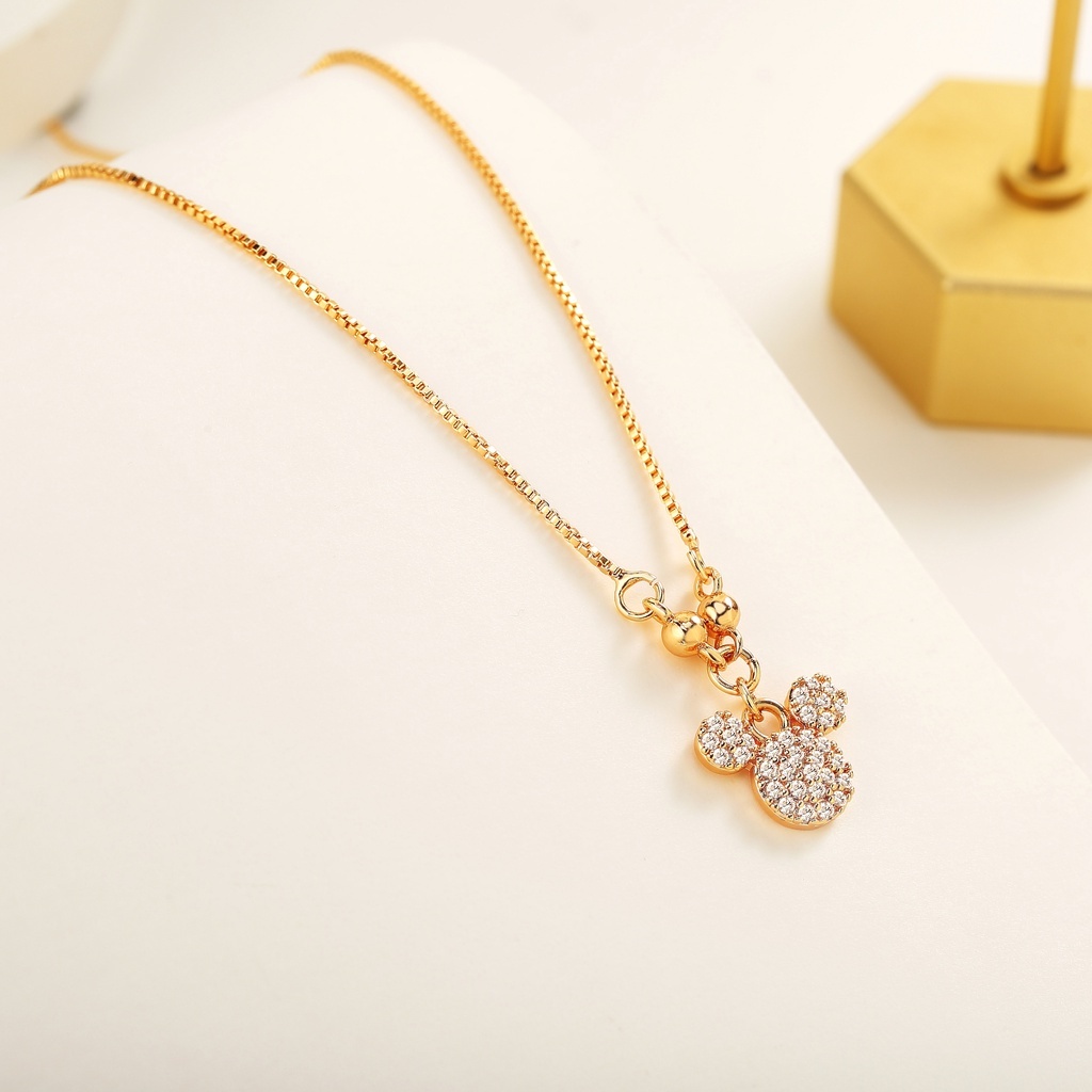 Kalung Anak Premium Kalung Wanita Titanium Mickey Mouse Kalung Anak Titanium Asli Tidak Luntur Akses