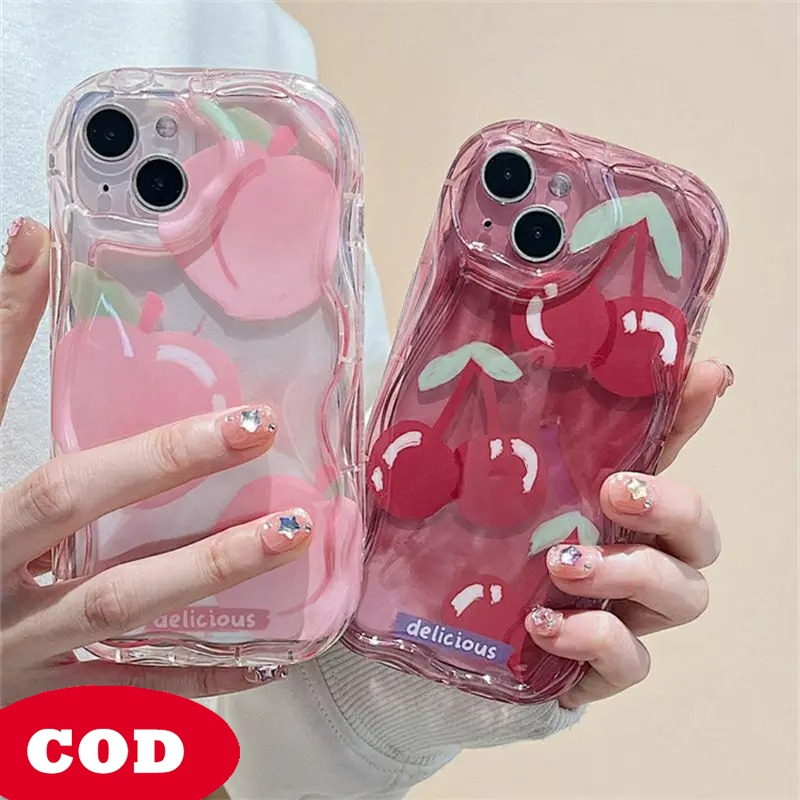 Case OPPO A78 5G A77S A78 4G A76 A72 A74 4G Melting Custom Pink Peach Cherry Softcase