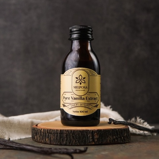 

✳ Melpona Pure Vanilla Extract Bourbon Ekstrak Vanili Murni Planifolia 100 ml 100ml ➶Model Baru