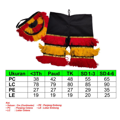 [TERLARIS] Celana Barongan Anak Size 3 (SD)