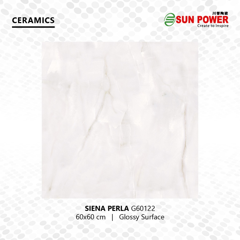 Keramik Lantai Body Putih Glossy - Siena Series 60x60 | Sun Power