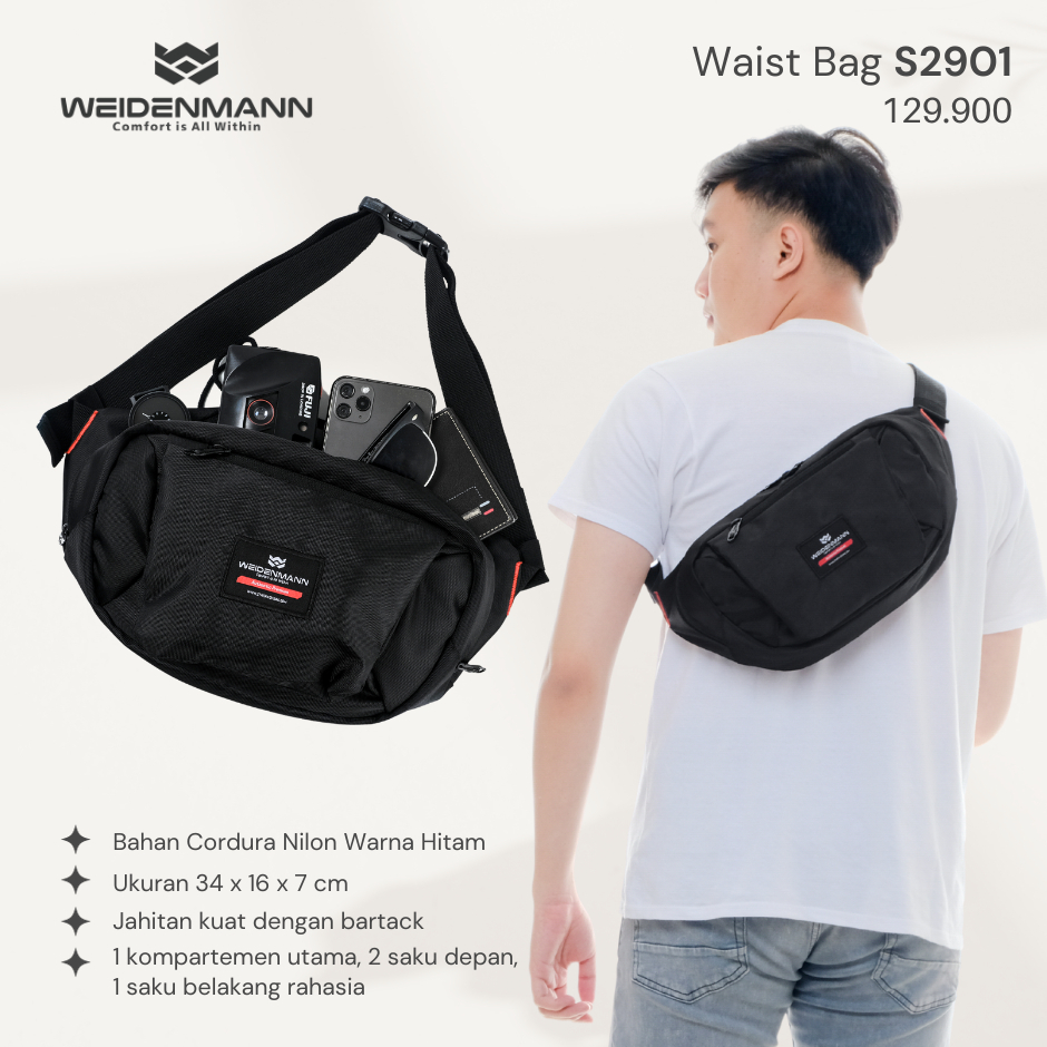 Tas Waist Bag Pria Selempang Weidenmann S2901