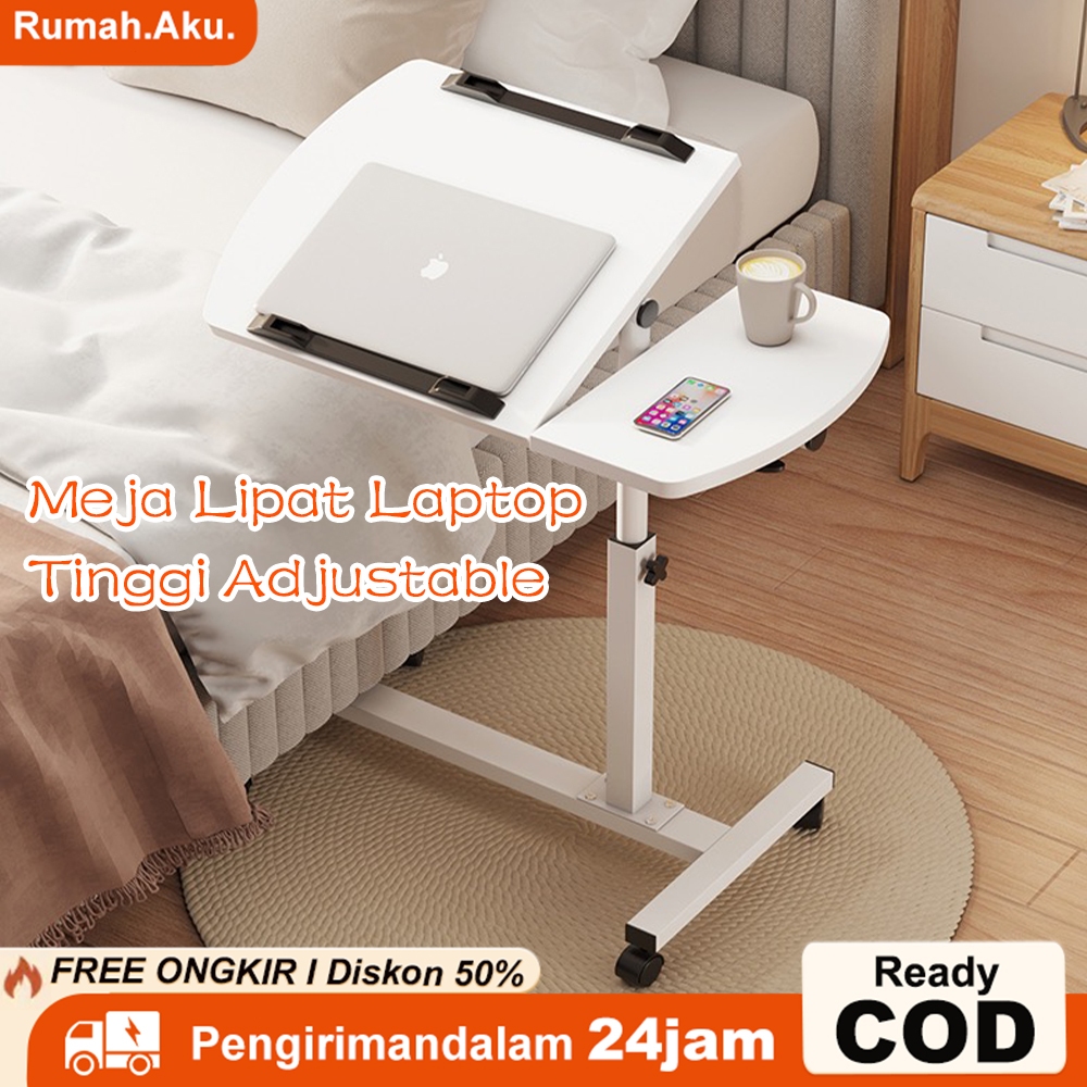 Meja Lipat Laptop Tinggi Adjustable  Meja kantor Portable Rotate Meja Kerja Belajar Minimalis