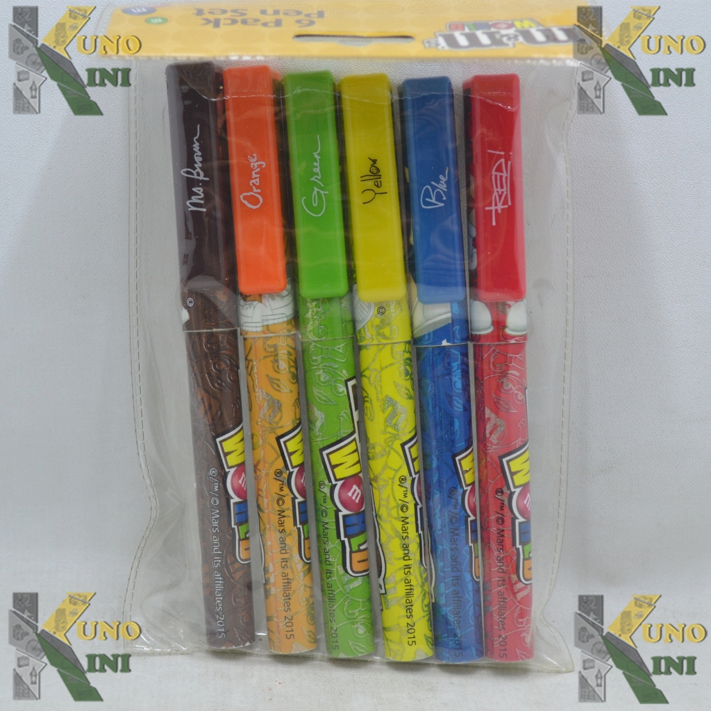 

SET PACK ENAM M&M PEN SET, from U.S.A, Original & New - 6 pcs, SEALED