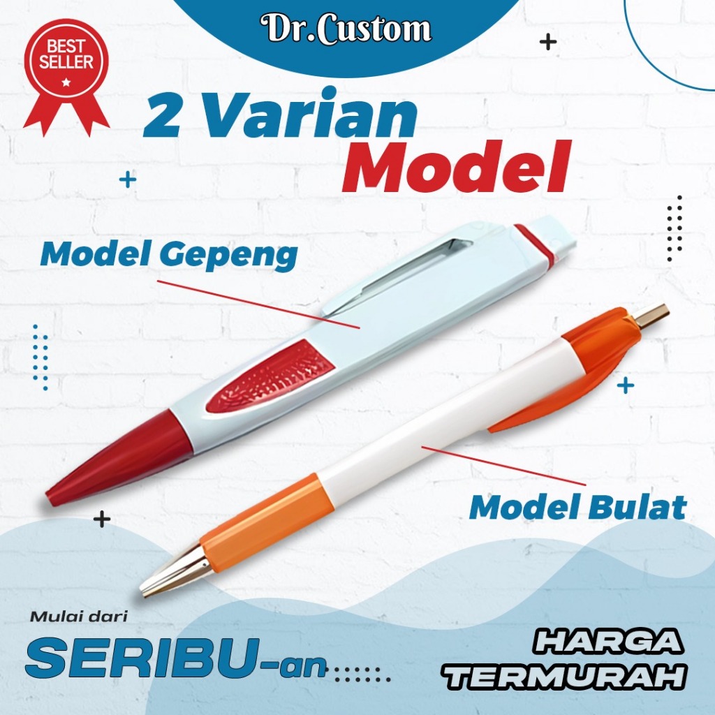 

Custom Logo Nama Pulpen - Souvenir Acara Kantor Seminar Premium - Sablon Ultra Violet