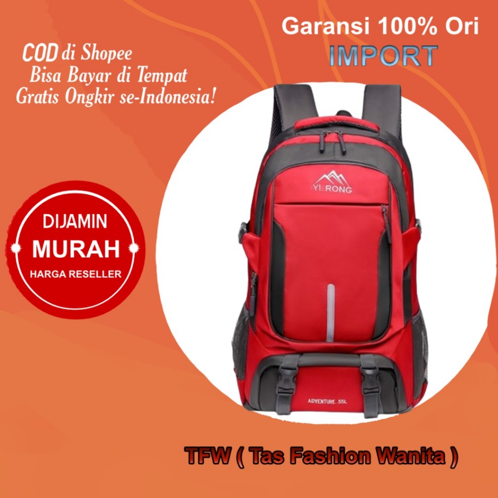 TFW 8401 TAS GUNUN TAS RANSEL TRAVELING  BACKPACK OUTDOOR UNISEX PRIA WANITA MUAT LAPTOP JALAN KERJA