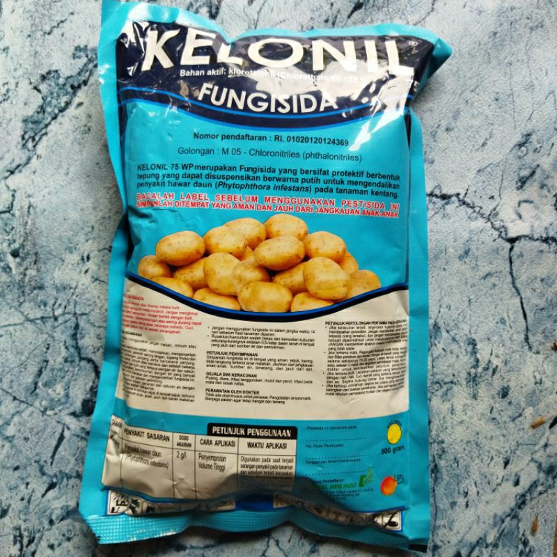 Fungisida kelonil 75 wp 500 gram