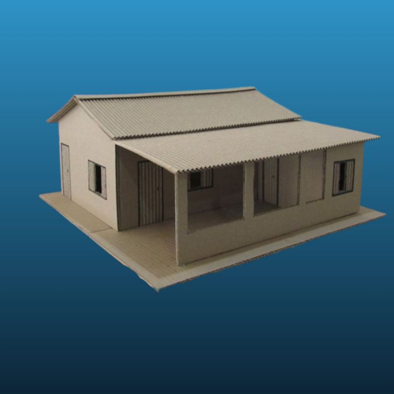 prakarya miniatur rumah dari kardus