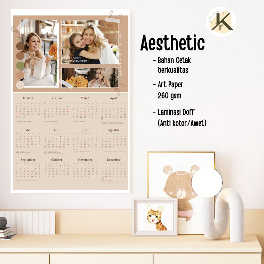 

Kalender 2024 Custom Aesthetic A3+ Foto Keluarga | Kalender Dinding Jumbo Karakter Doraemon hello Kitty