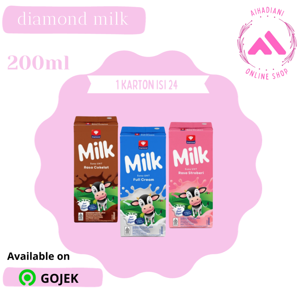 

Susu UHT Diamond 200ml | 1 Karton isi 24pcs