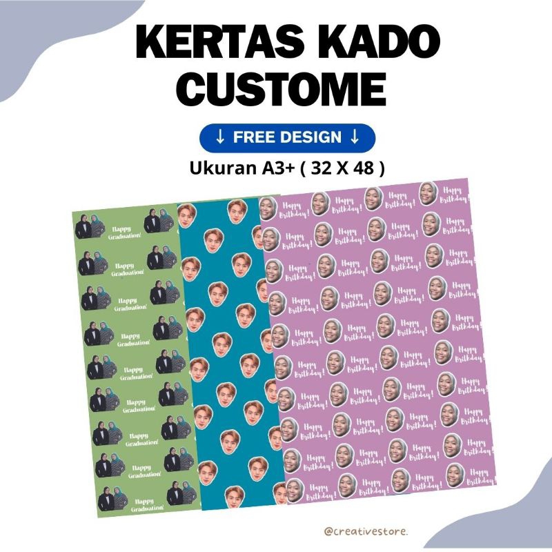 

CETAK KERTAS KADO COSTUME WAJAH | SETENGAH BADAN FREE REQUEST MURAH!