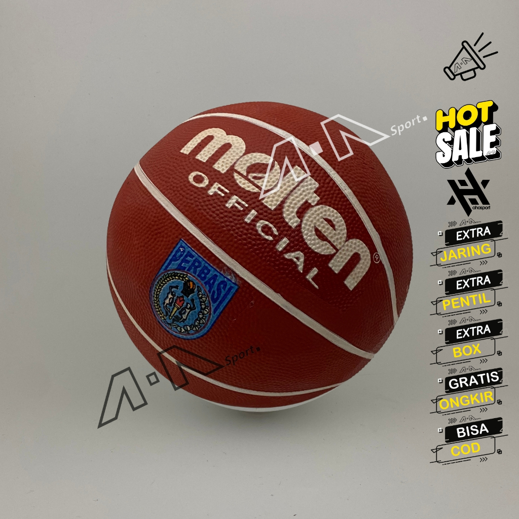 MOLTEN Bola basket size 5 bola basket MOLTEN FIBA size 5 rubber training ball