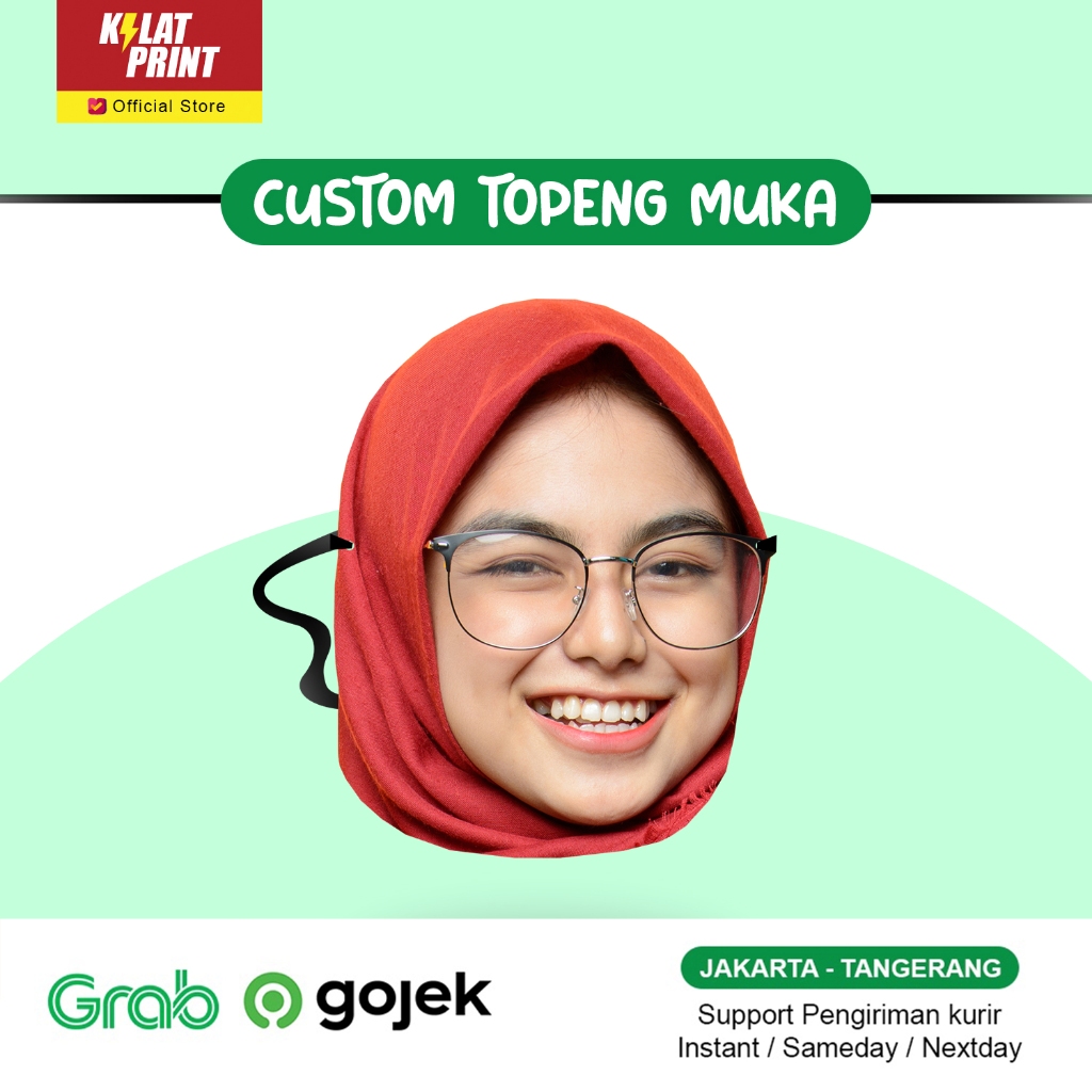 Topeng Custom Wajah Muka Teman Ulang Tahun Wisuda (Sameday)
