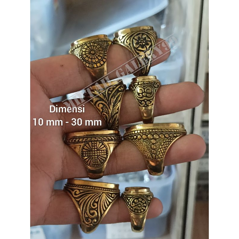 20 pcs emban cincin kuningan sari