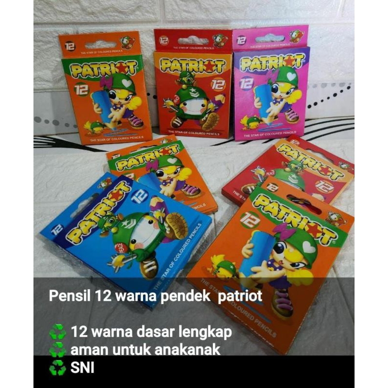 

(1pack isi 12pcs) pensil warna patriot