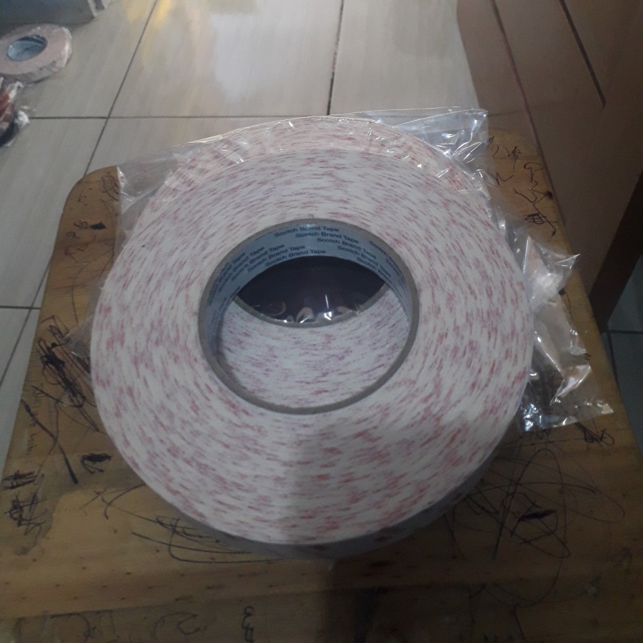 Double Tape 3 M 9448A - Double Tape White 96mmx50 M/ Double Tape Putih