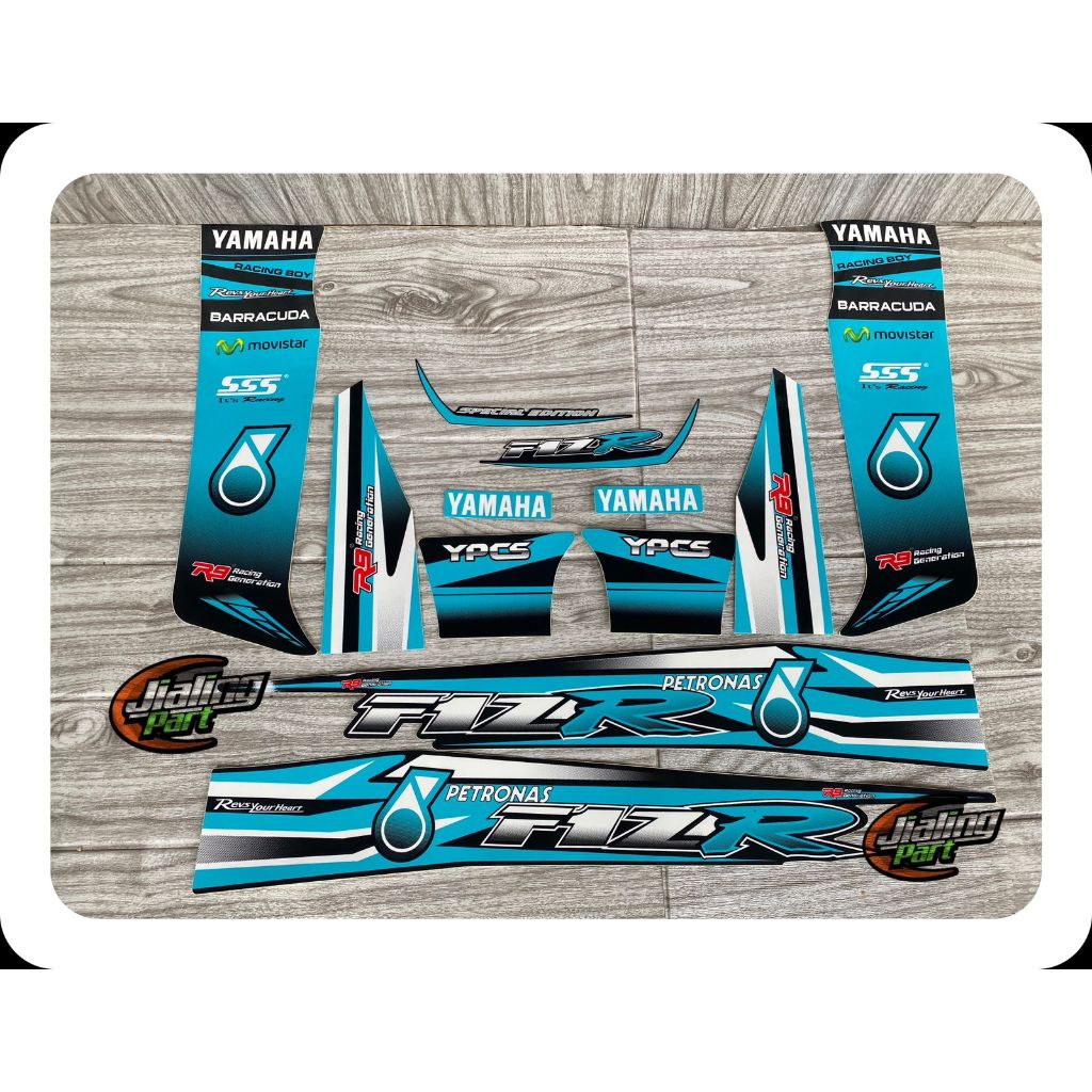 striping fiz r petronas stiker motor fizr petronas list body f1zr petronas all warna lis body yamaha