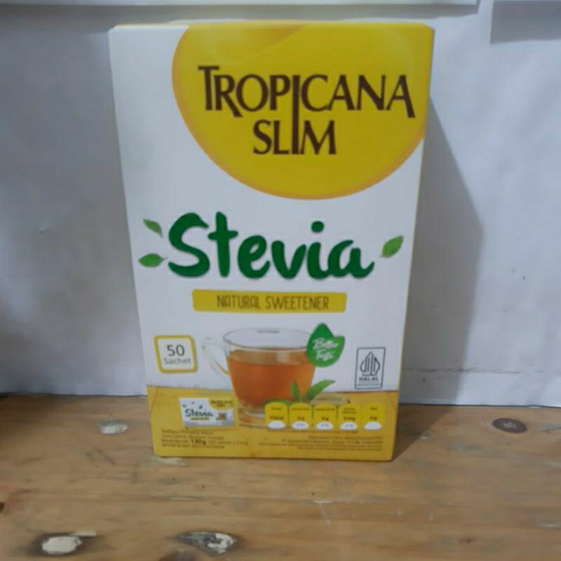 

Tropicana Slim Stevia Gula isi 50 sachet