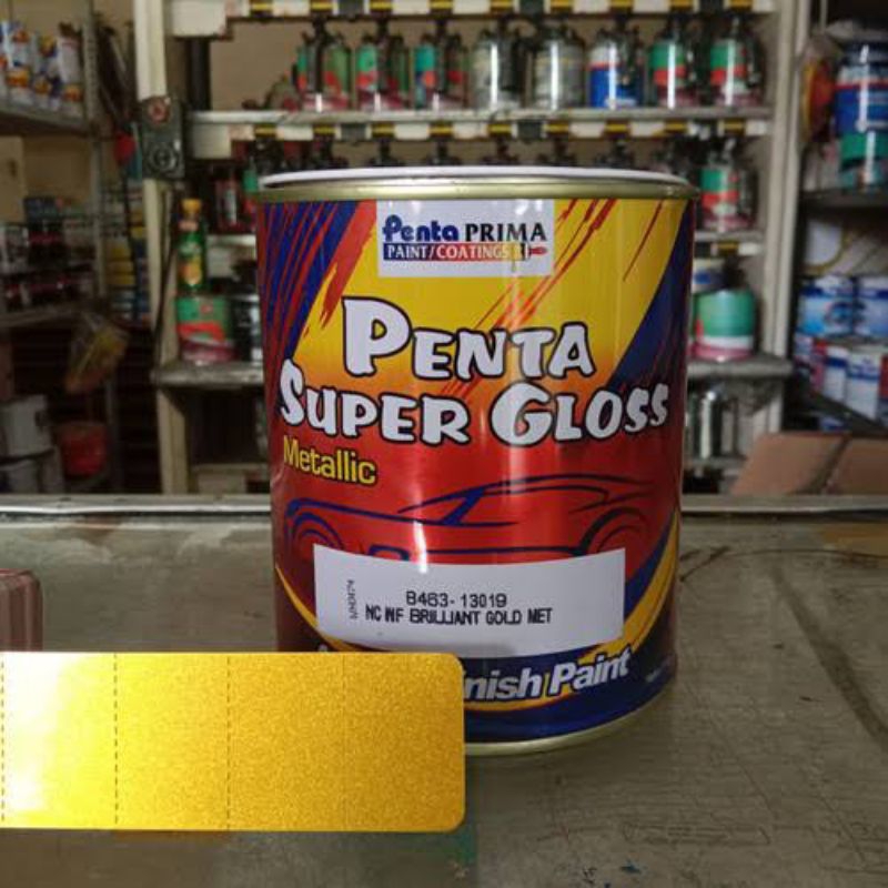 CAT DUCO PENTA 1KG METALIK GOLD EMAS SILVER MERAH HIJAU BIRU METALLIC CAT DUCO KERANJANG METALIK