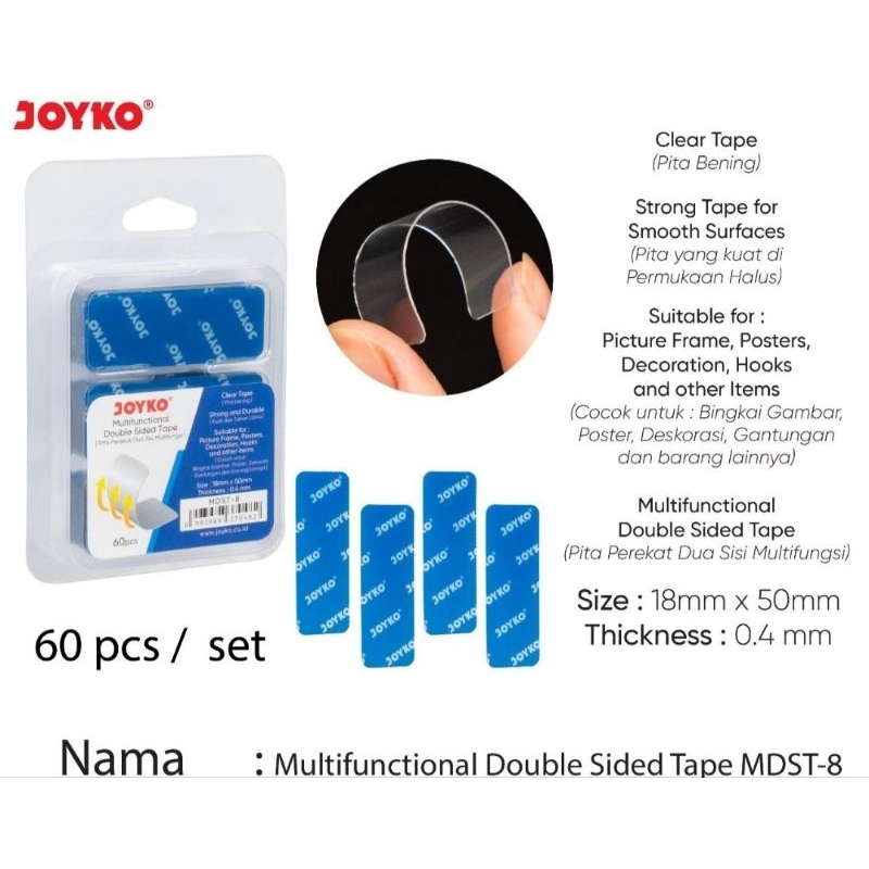 

Double tape nano sided Joyko NDST-8 (1set)
