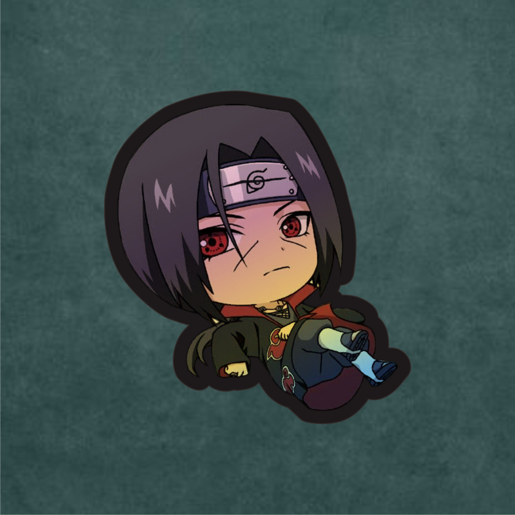 

Stiker Anime Hologram Uchiha Itachi Chibi Naruto Case Hp dan Laptop 7 Cm