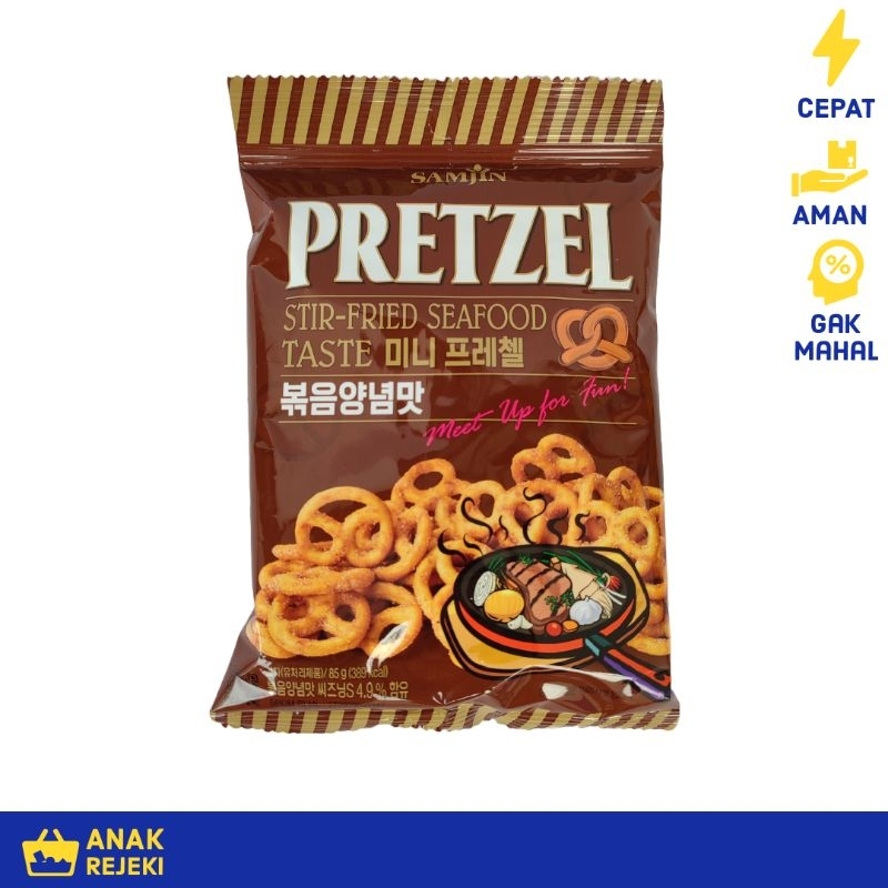 

Pretzel Stir Fried Seafood Snack Samjin 85gr - Pretzels Pretsel Korea