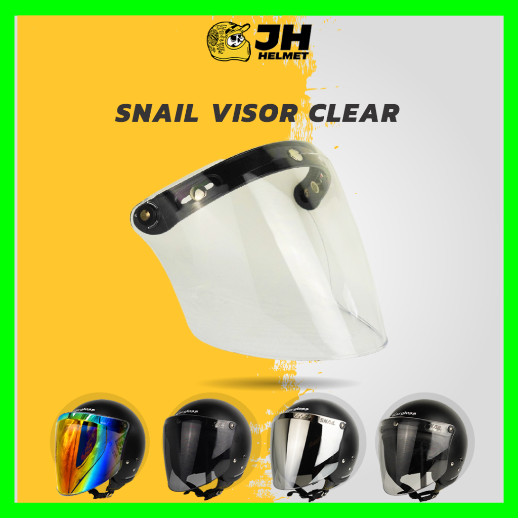 Kaca Visor Snail F19A Retro Clear | Kaca Bogo | Kaca Helm | Visor Helm | Jual Helm