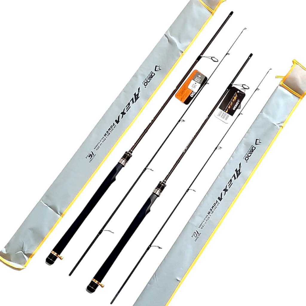 JORAN PANCING SPINNING MERK DAIDO ALEXA POWER, CARBON SOLID, FULL BUSA, RING FULL FUJI 180CM (6-14LB