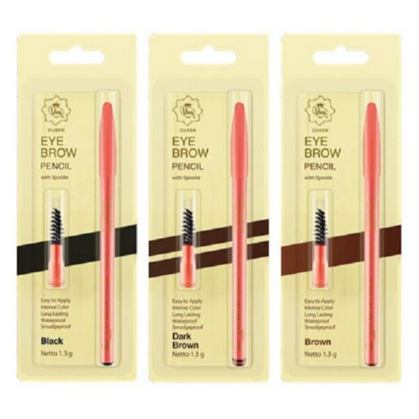 Viva Queen Eye Brow Pencil with Spoolie (Limited Edition) - celak viva - alis viva pensil alis