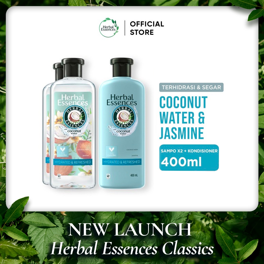 Herbal Essences Classics Coconut Water 400ml Shampoo X2 + Conditioner