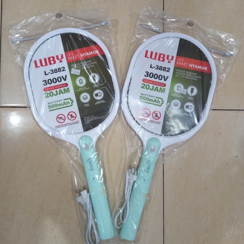 Raket Nyamuk LUBY L-3882 L 3882 Rechargeable