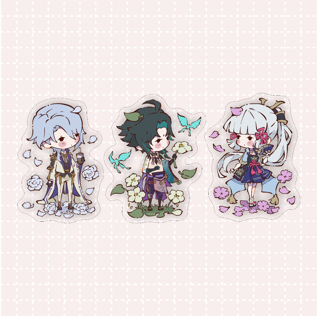 

Genshin Impact Chibi - Die Cut Transparent Sticker - Stiker Laptop