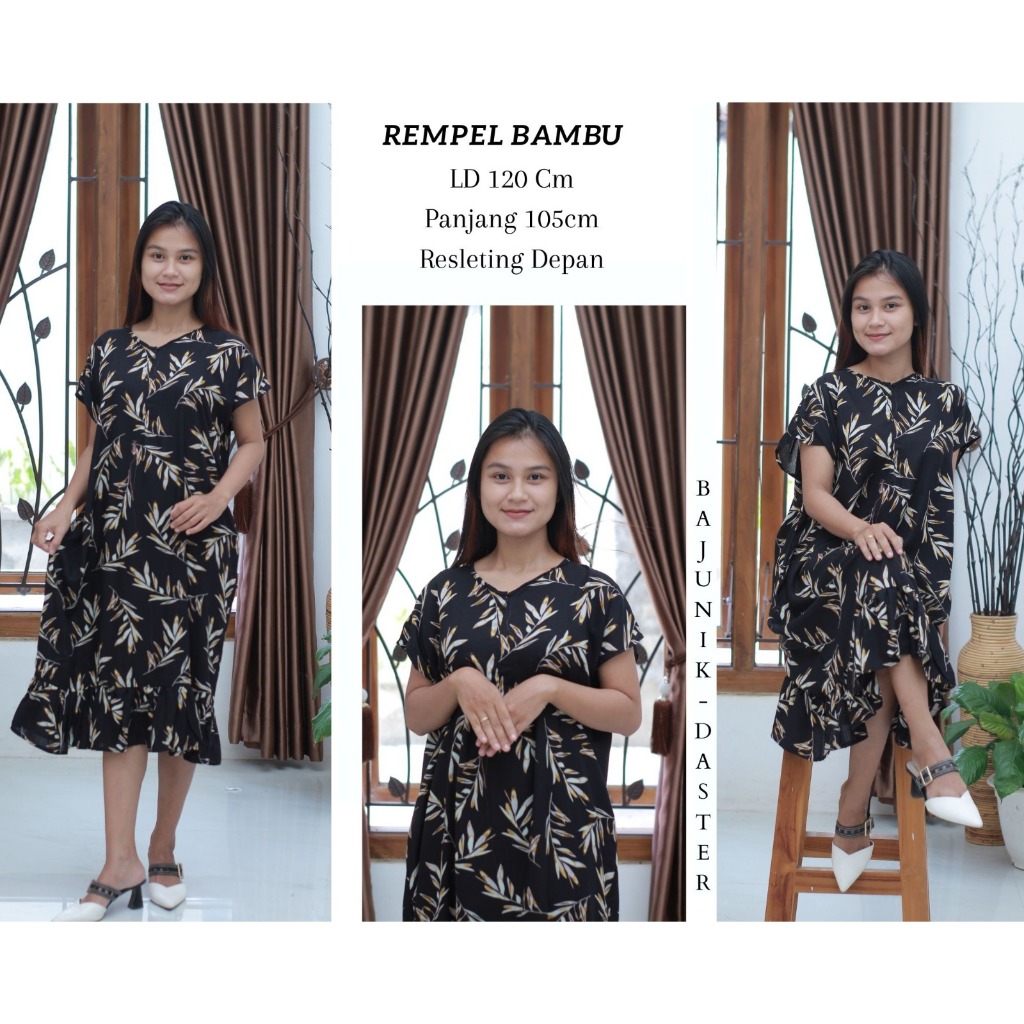 DASTER CANTIK MURAH / MODEL REMPEL / GROSIR/DASTER RUFLE / DASTER KEKINIAN