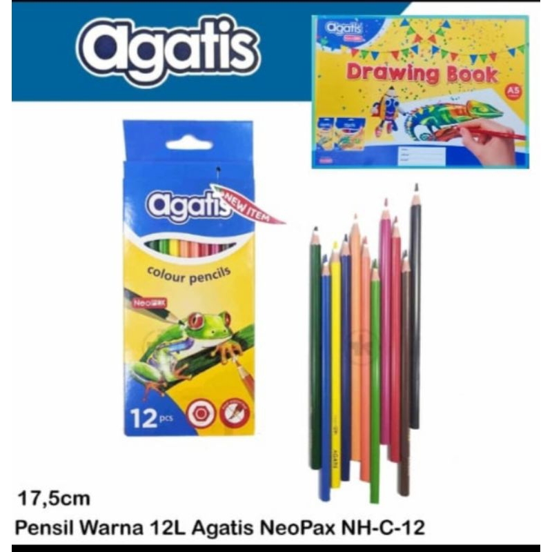 

Pensil warna AGATIS neo pex 12 warna Hexagonal panjang