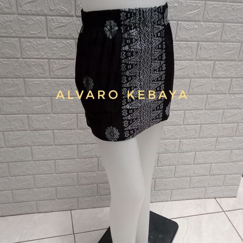 Past Murah rok span pendek katun hitam mini seksi panjang diatas lutut bawahan kebaya batik ern [102