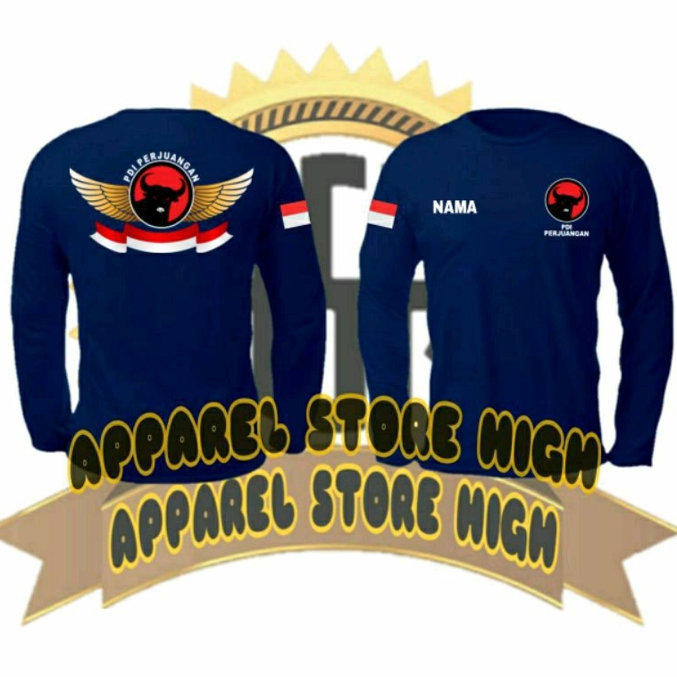 kaos PDI Perjuangan / Baju PDIPerjuangan kaos Custom Sesuai permintaan logo PDI