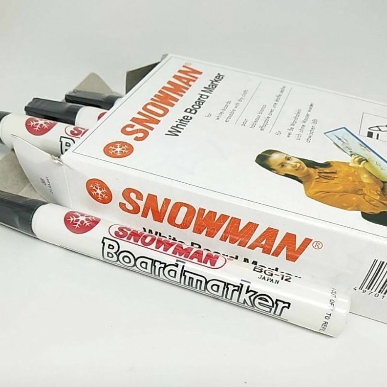 

FLASH SALE SPIDOL SNOWMAN WHITEBOARD BG-12 (LUSINAN) HITAM serbuuu !