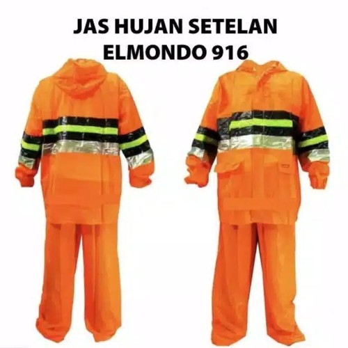 Jas Hujan Motor Jaket Celana Karet Tebal Jas Hujan Proyek Elmondo Flash 916