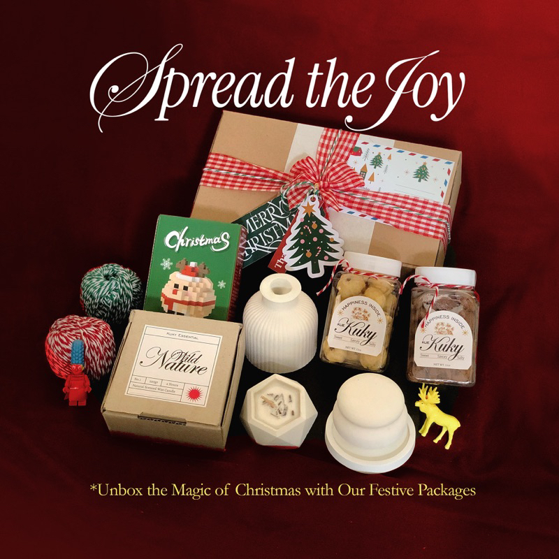 

Hampers Natal / Christmas Hampers - Coaster Aesthetic/Dekorasi + Cookies/Kue Kering + Christmas Bricks Mini DIY + Lilin Aromaterapi