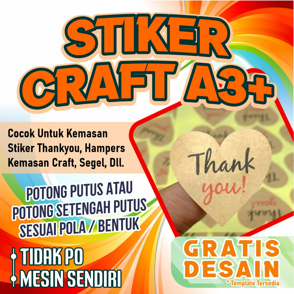 

Cetak Stiker Craft Kraft Kraf A3+ Murah LABEL MAKANAN MINUMAN COSMETIK