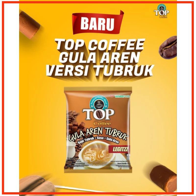 

TOP COFFE TUBRUK 3in1 KOPI SUSU GULA AREN