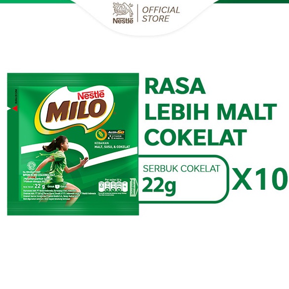 

8.8 BRANDS FESTIVAL MILO ACTIV-GO Susu Coklat Renceng 22g - 10 pcs