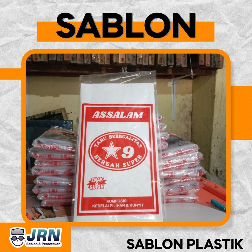 plastik tahu / plastik kemasan sablon / sablon plastik pp / plastik kemasan custom