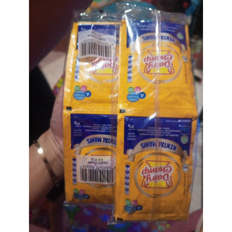 

Susu kental manis dairy champ sachet @ 6 pcs